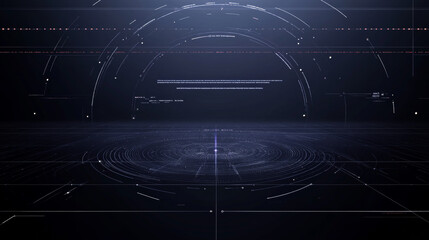 Futuristic HUD grid tech interface with a vector background. Features a digital technology line grid with dot nodes, a virtual techno display, and a grid pattern or wireframe hologram.