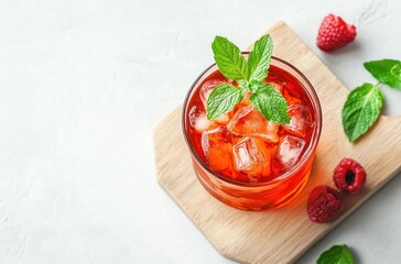 Canvas Print - Refreshing Raspberry Iced Tea