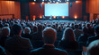 © Vicky - group of people in formal dressing suit as audience at large modern hall business event. Press conference news presentation exhibition briefing reporter seminar workshop convention forum summit