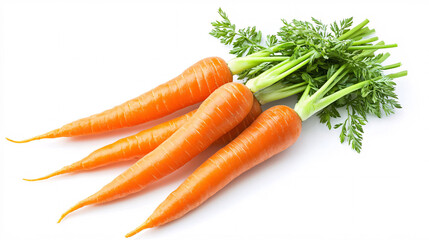 Wall Mural - Fresh Organic Carrots with Green Tops