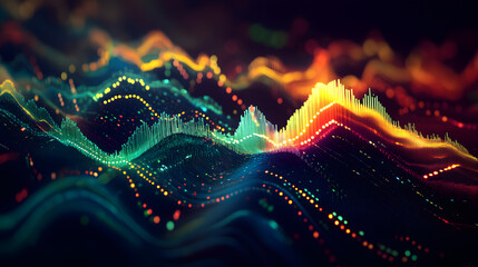 Wall Mural - black digital background technology technological operations neural networks ai big data transmissio