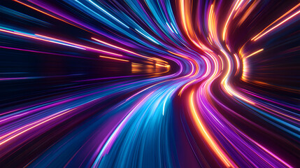Wall Mural - digital background technology technological high speed operations neural networks ai big data transf