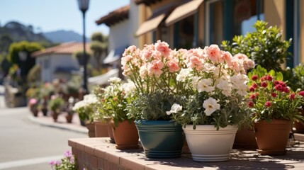 different potted plants and seedlings