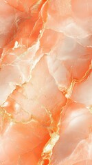 Sticker - Beautiful close-up of natural orange marble texture, perfect for backgrounds, wallpapers, interiors, and design inspiration.