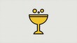© Kartik - Alcoholic Drink minimal bright yellow material icon