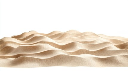 Sand pile and dune isolated on white