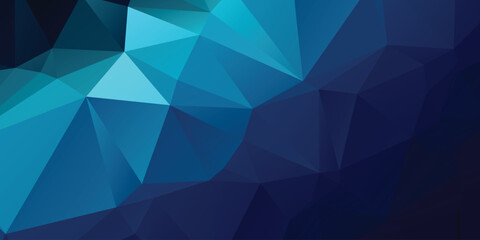 Wall Mural - Modern abstract blue triangle background vector. Elegant simple design concept with geometric polygonal.