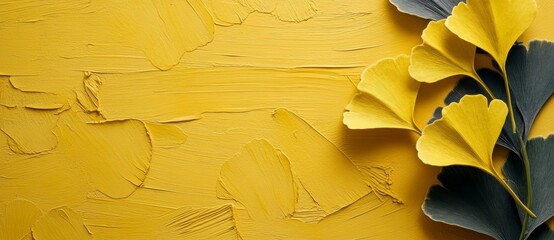 Wall Mural - Stunning yellow paper with a wooden backdrop displaying a business concept for KIP kids insurance with a copy space image