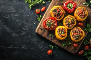 Wall Mural - Stuffed Peppers Recipe: A Delicious and Flavorful Dish