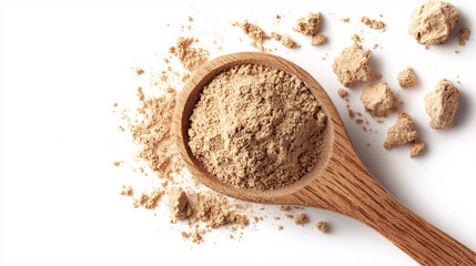 Poster - Brown Powder in Wooden Spoon