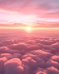 Sticker - pink clouds background