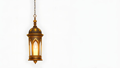 image of classic lamp with mosque shape with eid fitr celebration event isolated with white highlights, png