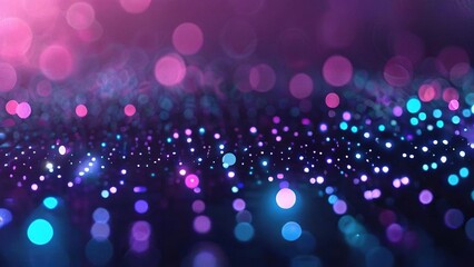 Wall Mural - Abstract background with purple and blue bokeh lights.