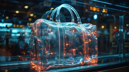 Canvas Print - Showcase the use of advanced imaging technology to detect concealed items within bags, illustrating how algorithms analyze x-ray images for