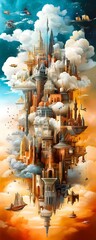 Canvas Print - City in the Clouds.