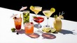 © Kartik - Lot of different cocktails and drinks isolated on white