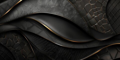 Abstract background with snake skin and black polygonal lines and patterns, minimalist style.