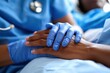 © JK_kyoto - A compassionate healthcare professional comforts a patient with a gentle touch, symbolizing care and support in medical settings.