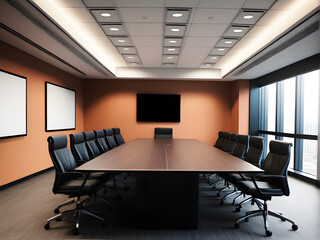 Blank conference room, office scene layout, commercial background