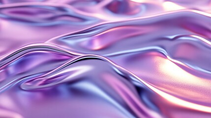 Poster - Abstract colorful waves reflecting light in a smooth, flowing texture