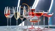 © Kartik - Collection of wine, champagne and cocktail glass. eps8