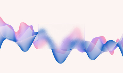 Wall Mural - Abstract gradient with waves for wet page