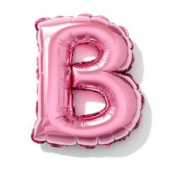 Canvas Print - Bright Pink Inflatable Text B with Fluffy Features