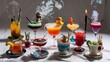 © Kartik - Wide assortment of freakish cocktails on a white background
