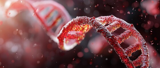 Poster - water droplets beading, background - a blurred red and white structure