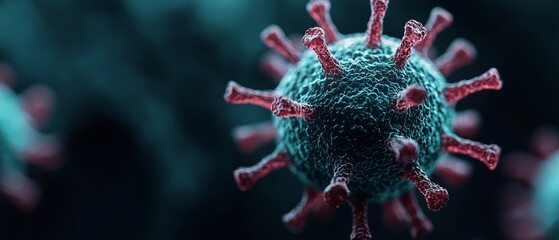 Poster -  A close-up of a coronavirus coronavirus infection