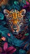 © IQ-Photography - Close up portrait of a leopard in amazon jungle, Vertical wallpaper