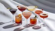 © Kartik - Set with different cocktails on white background