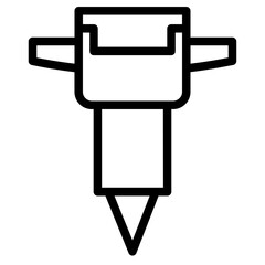 Sticker - Construction Equipment Tool Line Icon