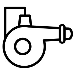 Sticker - Air Blower Construction Line Icon