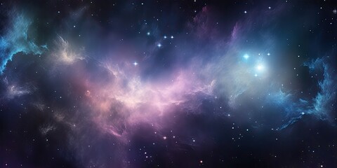 Nebula and galaxies in space abstract cosmos background