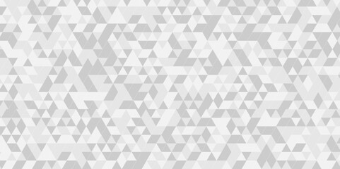 Poster - Abstract geometric vector seamless technology gray and white cube square paper background. surface creative diamond pattern gray Polygon Mosaic triangle, business and corporate background.