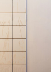 Fototapete - Abstract architecture. Close up of a tile wall in modern building.