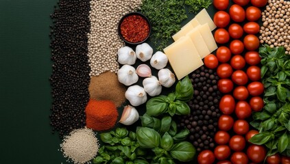 A colorful display of various types and colors of pasta