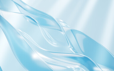 Wall Mural - Abstract glass curve background, 3d rendering.