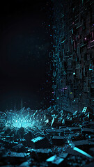 Poster - Spectacular Visualization of Data Mining with Glowing Data Crystals and Digital Excavation