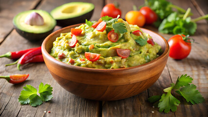 Wall Mural - Guacamole is a popular Mexican dish.
