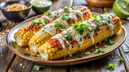 Wall Mural - Elote | Corn on the cob is another delicious Mexican street food.