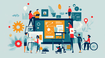 Wall Mural - accessibility compliance strategies, accessibility compliance strategies in web governance with an i