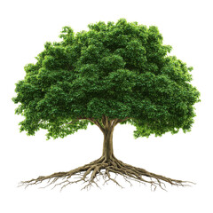 beautiful tree isolated on white