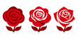 © MDMAHBUBUR - Set of decorative rose , different style, on white background