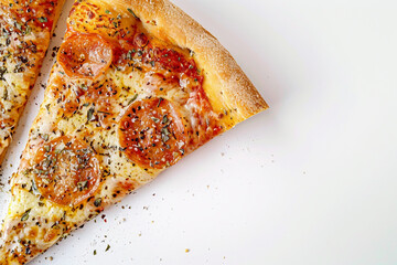 AI generated image of a tasty pizza traditional dinner isolated on white background