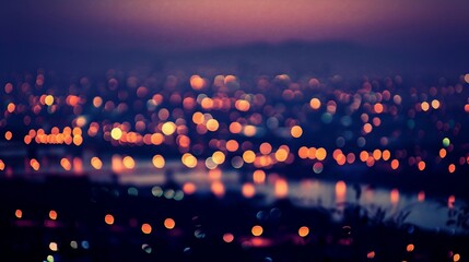 Aufkleber - City Lights Bokeh.