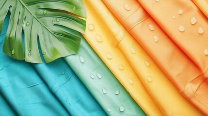 Poster - Water Drop Fabric Texture.