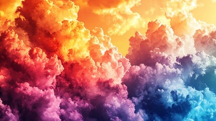 Fototapete - Colorful Sky Clouds.