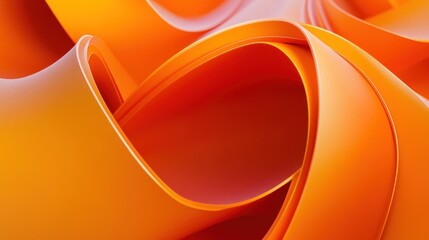 Wall Mural - Abstract Orange Swirls - A Play of Shapes and Light